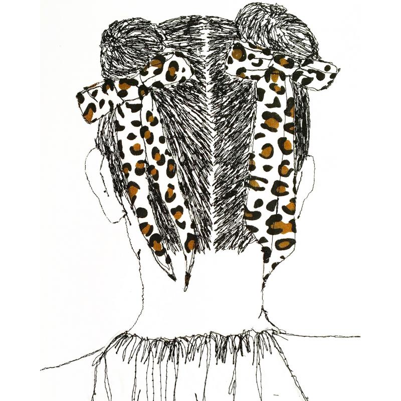  Double Leopard Print Bows
