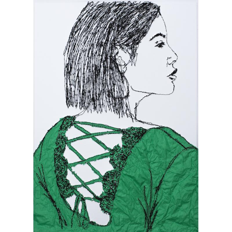 Emerald Green Lace-up Top
