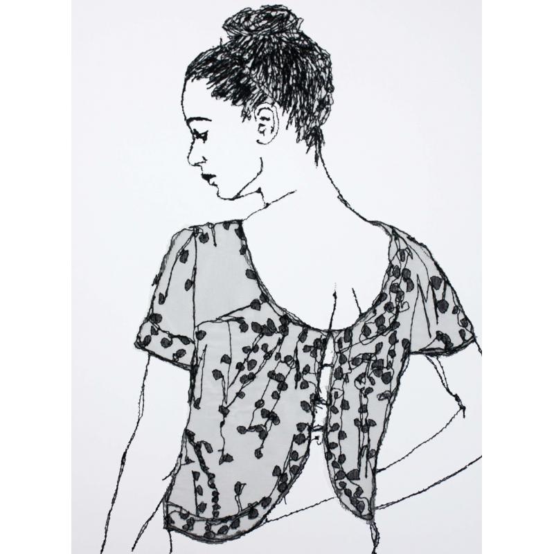 black and white detail top