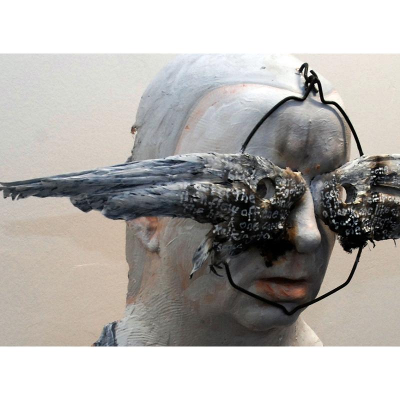 Self Portrait with Crows Wings Detail