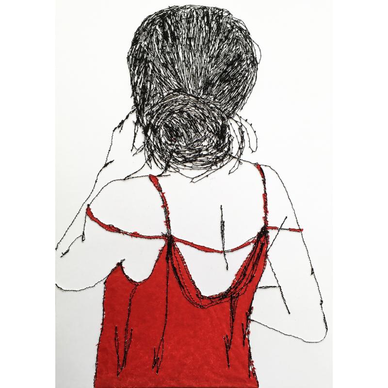 Red Strappy low back top