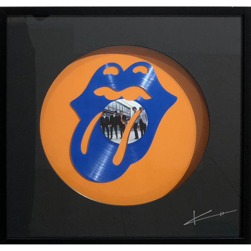 Stones Lips - Blue and Orange