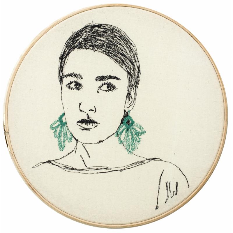 Green Statement Earing 