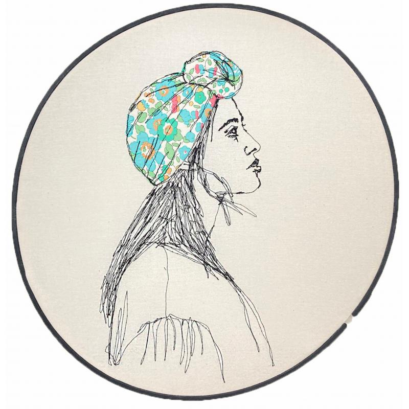 Turquiose Liberty Print Floral Headscarf