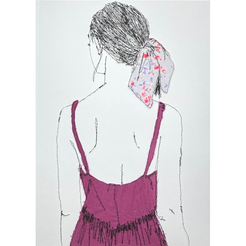 Purple Sloral Oversized Bow
