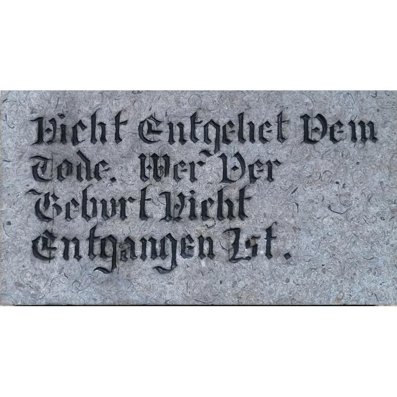 Nicht entgehet dem Tode, wer der Geburt nicht entgangen ist