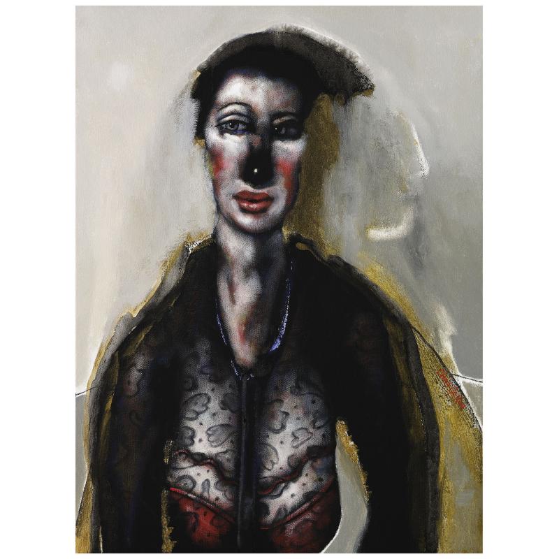 Woman with a Curious Hair Do