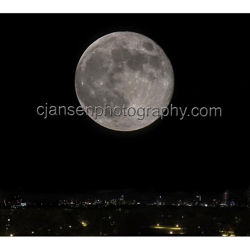 Moon Giant Over London, View from Primrose Hill